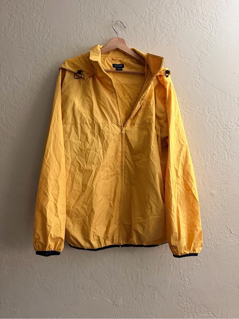 Izod Yellow Lightweight Hooded Jacket